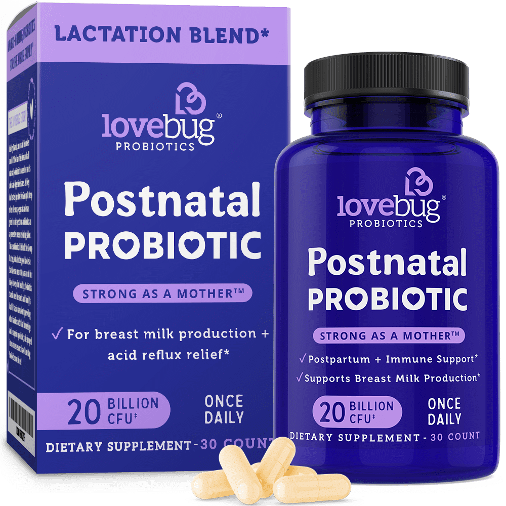 LoveBug Probiotics Labor of Love Postnatal Probiotics, 30 Capsules