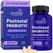 LoveBug Probiotics Labor of Love Postnatal Probiotics, 30 Capsules