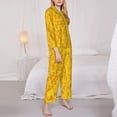 thumbnail image 3 of Fotbe duck floating in the pool Pattern Long Sleeve Pajama Set for Women,Sleepwear Set,2-piece Loungewear Set,Soft PJs Comfy Nightwear with Pockets-Medium, 3 of 7