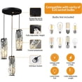 thumbnail image 2 of ZXNYH 3 Light Chrome Pendant Lighting Modern Pendant Light, Mini Crystal Chandeliers,Adjustable Pendant Light Fixture for Kitchen Island Dinning Room Bedroom (Chrome 3-Light), 2 of 7