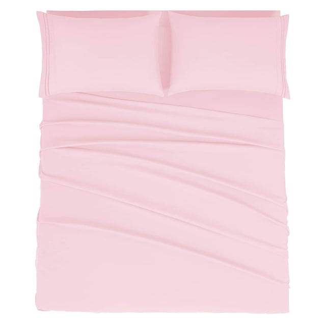 Juego de sábanas Mejoroom Hotel Luxury 1800 Queen Size, color rosa rubor