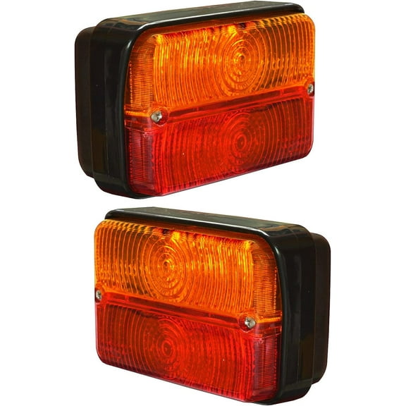 APSMOTIV turn signal assembly Lights Blinker Front Side Indicator Lamp Light Assembly and Tail Lights set with bulb For Massey Ferguson Deutz Fahr Tractor 1673840M91 1673841M91 1678580M91 1678840M91