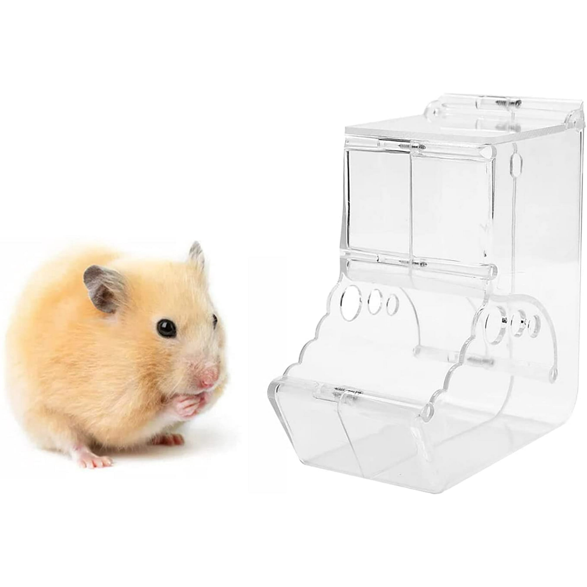 XICEN Hamster Feeder Automatic Food Dispenser Plastic Bowl Suitable for Feeding Hamsters Guinea Pigs Pigeons Parrots Hedgehog and Other Small Animals 400ML 300ML Walmart