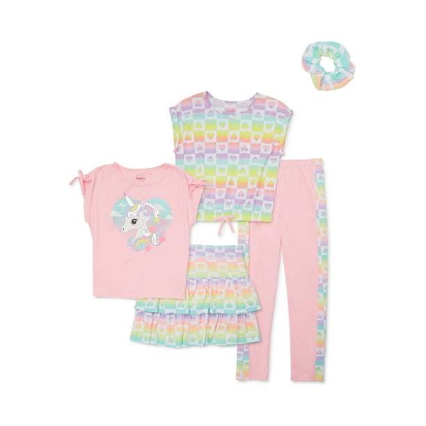 Freestyle Revolution Girls Mix-and-Match Outfit Set with Hair Scrunchie ...