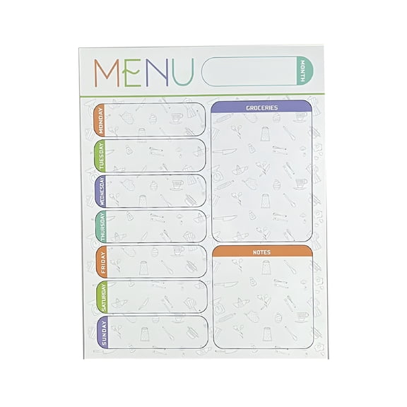 CCOCC Magnetic Weekly Meal Planner,Dry Erase Fridge Calendar Whiteboard,Kitchen Menu Board for Grocery List,Family Office Planning