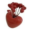 thumbnail image 3 of 6 piece Fruit Fork Set Cute Shape Multi function Stainless Steel Fruit Forks with Bracket Mini Fork Prick Food Picks Fruit Toothpicks for Kids Adult, 3 of 8