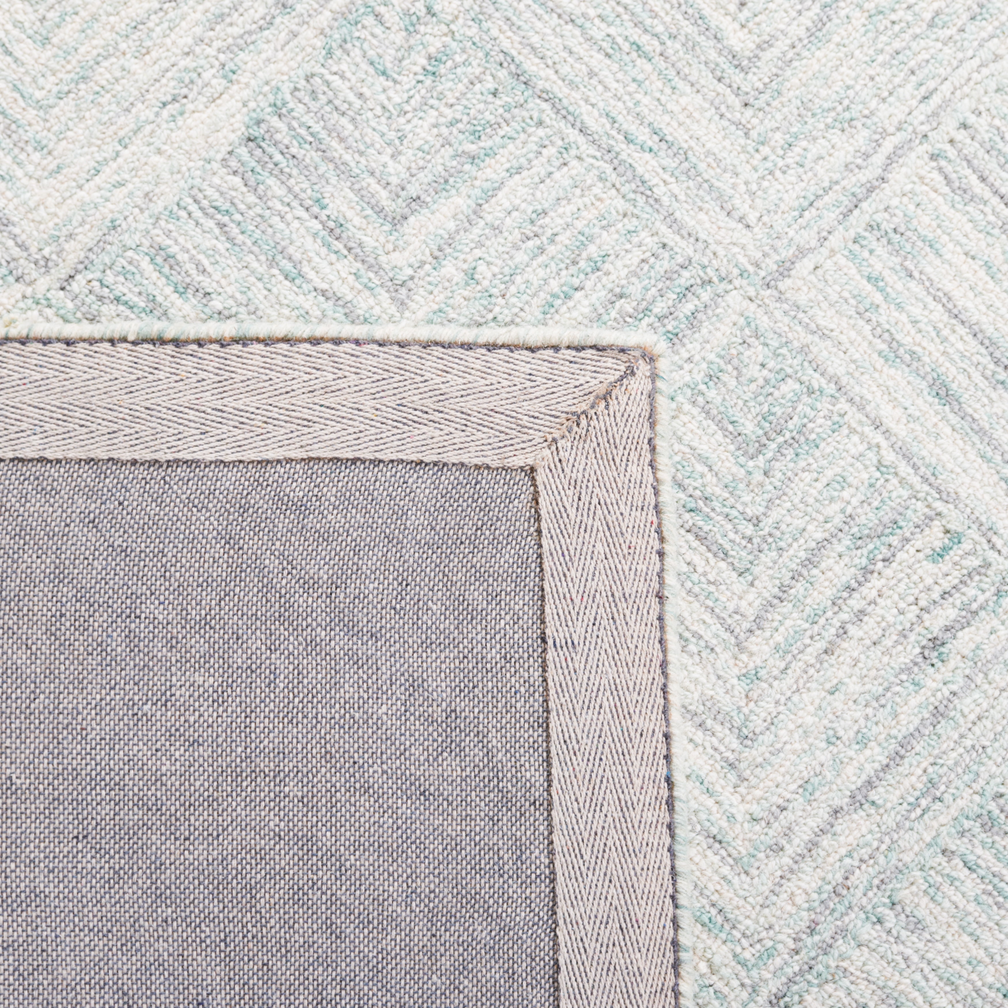 SAFAVIEH Abstract Trent Geometric Area Rug, Gray/Turquoise, 3' x 5'