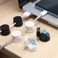 thumbnail image 2 of 12 Clips Magnéticos para Cables, Ajustables y Giratorios, para Debajo del Escritorio, para el Hogar y la Oficina., 2 of 5