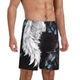 thumbnail image 2 of Balery Butterfly Angel Wings Art Pantalones cortos de pijama de punto de algodón para hombre con cinturilla y bolsillos-X-Large, 2 of 6