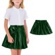thumbnail image 2 of Faldas plisadas para niñas Color sólido Partido de baile brillante Falda de moda casual para niños Faldas de baile para niñas, 2 of 8