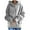 Gray, variant on JINMGG Womens Coats and Jackets ,Women's Solid Color Hoodie Zipper Long Sleeve Sweatshirts Long Coat Tops with Pockets