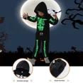 thumbnail image 5 of Toddler Boys Girls Glow-in-The-Dark Hoodies Set Halloween Skeleton Costumes Pumpkin Sweatshirt Tracksuit Pants, 2-6 Years, 5 of 9