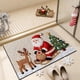 thumbnail image 1 of Alfombra de baño navideña de punto | Alfombra de baño absorbente y antideslizante de terciopelo de cristal multicolor | Alfombra de baño suave y cálida para decorar la entrada y el baño., 1 of 6