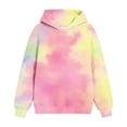 thumbnail image 3 of Hoodies for Girls Nelozsy Girls Gradient Color Hooded Sweatshirt Kids Long Sleeve Loose Pullover Hoodie For Fall Winter Pink 9-10 Years, 3 of 6