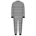 thumbnail image 7 of HAiming Womens Fleece Pajama Set Striped Casual Long Sleeve Jogger Pants Pjs Comfortable Sleepwear, 7 of 7