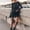 Black, variant on Womens Tops Fall Sequin Long Sleeve Hip Wrap Dress - Casual Street Style Colorful Dress Xl Size Going Out Tops For Women Women's Tops Tees & Blouses