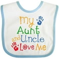 thumbnail image 3 of Inktastic My Aunt and Uncle Love Me Boys or Girls Baby Bib, 3 of 4