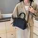 thumbnail image 5 of Bolso de hombro a la moda para mujer bolso Hobo elegante con correa ajustable de cuero PU de Color sólido, 5 of 7