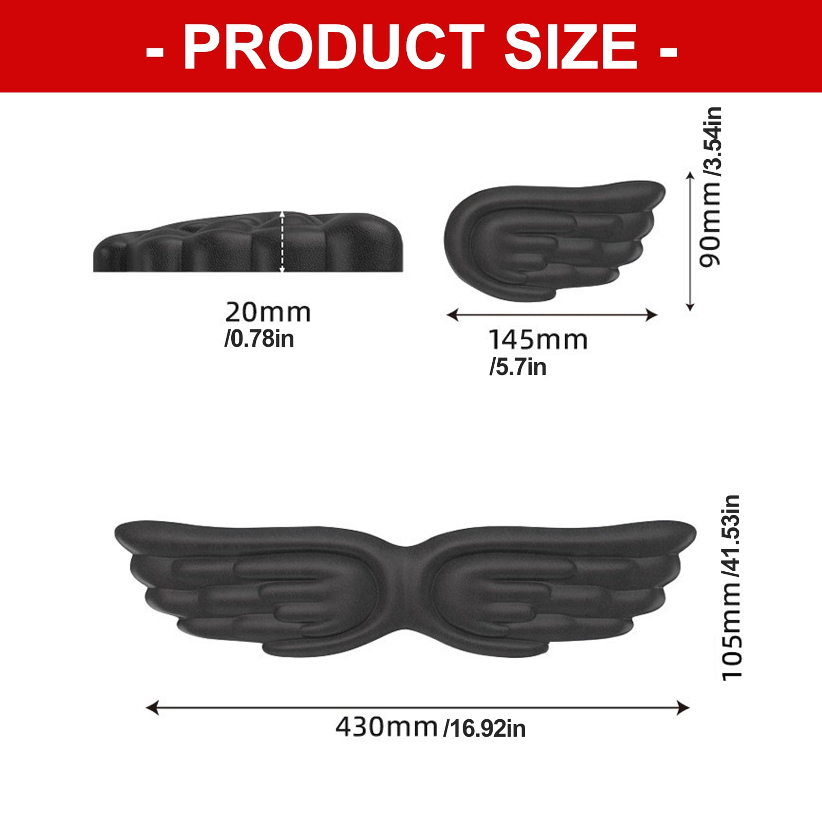 Soft Silicone Ergonomic Keyboards Wrist Rest With Wing Pattern Pad NonSlip Desk Mat For Computer Users