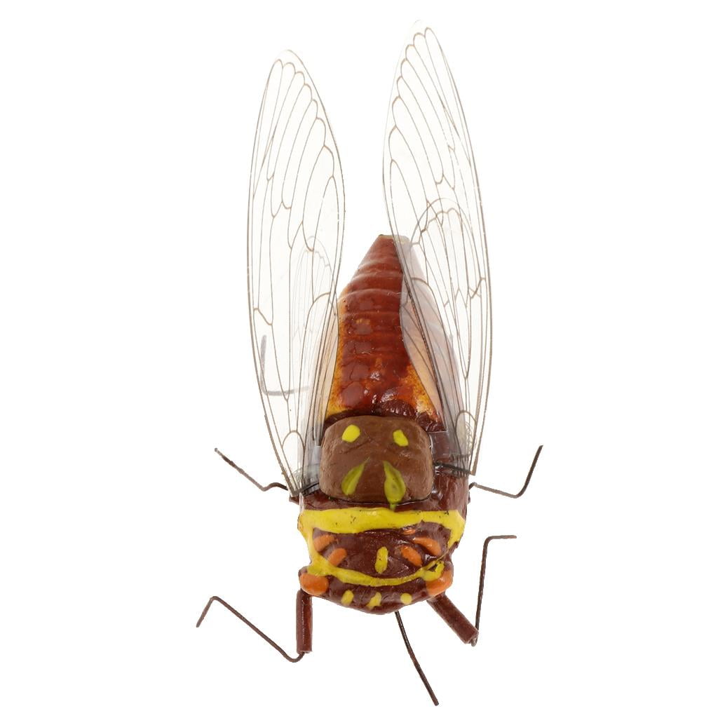 Lifelike Insect Ornament Fridge Magnet Vivid Figurine Model Statues Cicada 