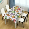 thumbnail image 4 of Yayeee Tablecloths 54" x 54" Rectangle Wrinkle Resistant Party Table Cover, Cute Vegetables, 4 of 8