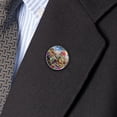 thumbnail image 3 of Africa Animal Beach Party Selfie Lion Giraffe Zebra Wildebeest Rhino Metal 1.1" Tie Tack Hat Lapel Pin Pinback, 3 of 5