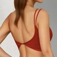 thumbnail image 5 of Glisme Sports Bras For Women High Support Comfortable Large Thin Sagging Side Backless Shining No Steel Ring Wrapping Bra Workout Yoga Top Athletic Red, 5 of 5