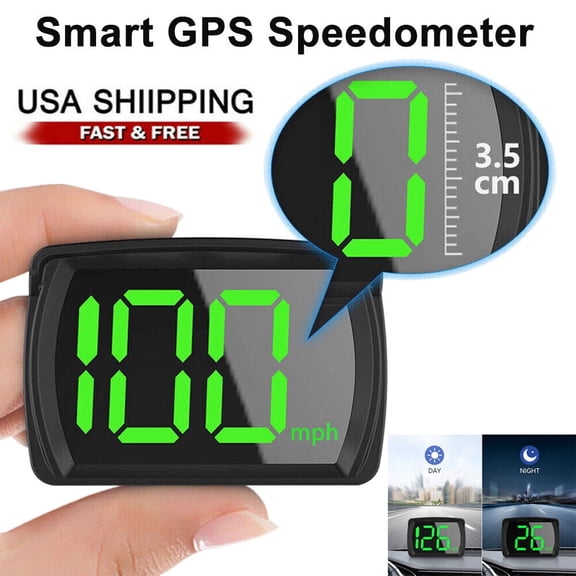 SJPACK GPS Digital Speedometer Car Truck Motorcycle Head Up Display Odometer HUD MPH Black
