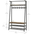 thumbnail image 4 of QinaQin Coat Rack, Shoe Bench, Multi-Functional Hallway Storage Rack with Metal Frame, Four-In-One Wood Grain Decorative Furniture, Suitable for Bathrooms and Hallways, 4 of 8