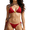 Red, variant on Women's Halter Bikini Set Lace-up Neck Tie Thong Bottom String Swimwear Two Piece Bathing Suit Red M-XXL