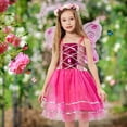 thumbnail image 4 of Disfraz de hada NQ 4 piezas vestido de hada alas de hada varita de hada diadema para niños, 4 of 5