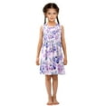 thumbnail image 6 of Girls Dress Purple Blueberry Sleeveless Dress for Girls Hem A-Line Casual Sundress, 6 of 7