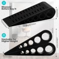 thumbnail image 2 of Cuña de goma Tuanse Doorstop, paquete de 12 unidades con soporte, color negro, 2 of 6