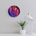 thumbnail image 3 of Silent Wall Clock 40cm/15.75in Round Wall Clock Neon Cactus Hanging Clock for Home Living Room Bedroom Kitchen Non Ticking Battery Operated Living Room Mute Clock, 3 of 5