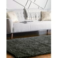 thumbnail image 5 of Unique Loom Davos Shag Collection Area Rug - Solid (10' x 14' 1" Rectangle Peppercorn), 5 of 7