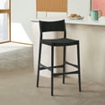 thumbnail image 5 of Erie Black Woven Paper Cord and Wood Counter Stool, 5 of 12
