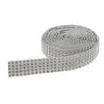 thumbnail image 1 of Abbracc 1 Roll 5 Row Rhinestone Ribbon Diamond Mesh Wrap Roll DIY Craft White, 1 of 9