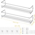 thumbnail image 2 of shiyou-Spice Rack Organiser, 2-Tier Spice Shelf Storage Racks Wall Mounted for Kitchen Cabinet Pantry Door, 2 of 4