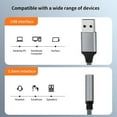 thumbnail image 4 of USB External Sound Card Adapter with DAC Chip 24Bit/96KHz for Computer Headphones Noise Cancelling Call and Music, 4 of 8