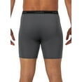 thumbnail image 4 of Hanes Men's Value Performance Stretch Boxer Brief Underwear, Black/Grey, 3-Pack, 4 of 8