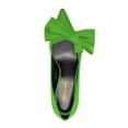 thumbnail image 3 of XYD Women Stylish Bowknot Pointy Toe Pumps Stiletto High Heels Slip On Fashion Bridal Dress Shoes Size 5 Green, 3 of 4