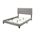thumbnail image 3 of Home Design Sara Queen Upholstered Panel Bed Frame with 2 Nightstands For Bedroom, Adult, Gray, Easy Assembly, 3 of 4