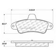 thumbnail image 2 of Centric Parts 300.06610 Semi Metallic Brake Pad with Shim, 2 of 3