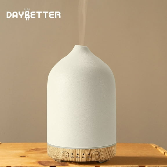 DAYBETTER Essential Oil Diffuser,  250ML Ceramic Aromatherapy Night Lights Humidifiers for Bedroom