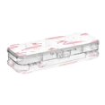thumbnail image 2 of Plastic Pencil Box Large Capacity Pencil Boxes Clear Boxes with Snap-Tight Lid Stylish Office Supplies Storage Organizer Box Cute Pink Flamingo Pattern, 2 of 7