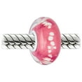 thumbnail image 2 of Bling Jewelry Womens Pink Bubble Murano Glass Charm Bead Sterling Silver Fits European Bracelet, 2 of 4