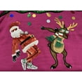 thumbnail image 6 of 33 Degrees Women's Dancing Santa and Reindeer Ugly Christmas Sweater, Sizes XS-XXL, 6 of 7
