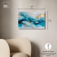 thumbnail image 5 of Ethereal Blue and Gold Canvas Abstract Wall Art by Art Remedy, Gallery Wrapped, 24 x 16, 5 of 7