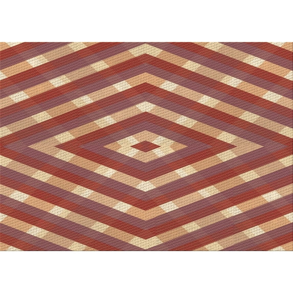 Ahgly Company Indoor Rectangle Patterned Brown Sand Brown Area Rugs, 6' x 9'