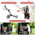 thumbnail image 3 of Costway Chariot de Golf Pliable à 3 Roues en Acier avec Support de Parapluie, 3 of 10